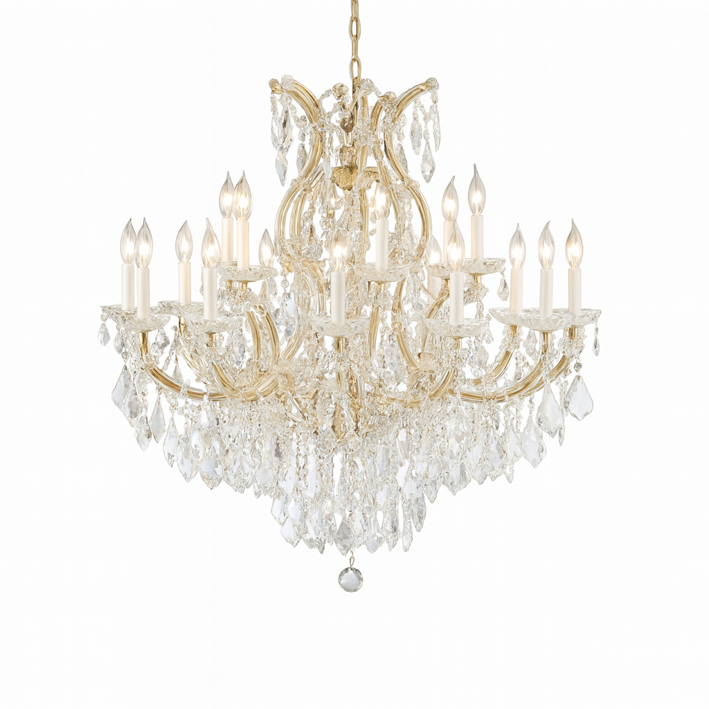Classic Maria Theresa Ceiling Light – Perfect for Dining & Entryway 38"H x 37"W Gold, V21-08