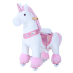 PonyCycle Model U® Pink Large Ride-On Unicorn for Kids Age 7+, Mechanical Walking Pony Toy
