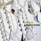 36-Light Large Gold Modern Crystal Chandelier, 4-Layer Luxury Ceiling Light Fixture for Hotel, Lobby, Foyer & Staircase
