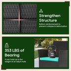 4-Piece Outdoor Patio Furniture Set, Blue PE Rattan Wicker Chairs with Loveseat & Coffee Table – Weather-Resistant Conversation Seating for Porch, Garden & Lawn