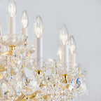 24-Light Gold Large Crystal Chandelier, Modern Maria Theresa Chandelier Lighting for Foyer, Entryway, Staircase & Dining Room