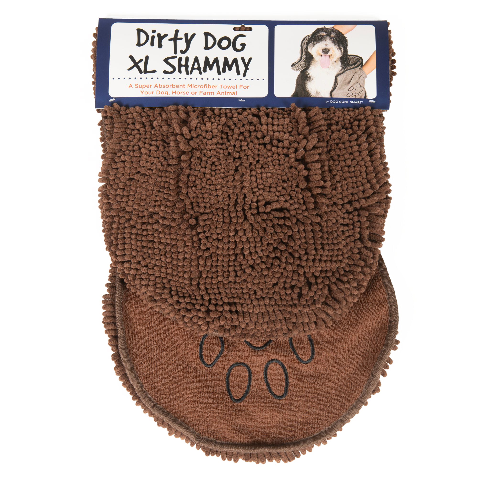 DGS Pet Products Dirty Dog Shammy Towel Extra Large Brown 16" x 38" x 0.5"