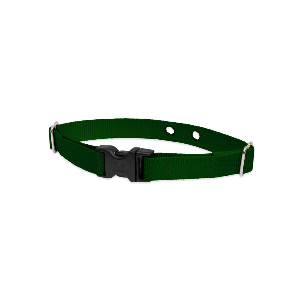 Lupine Pet 2 Hole Adjustable Nylon Replacement Collar Strap 3/4 inch Medium Green