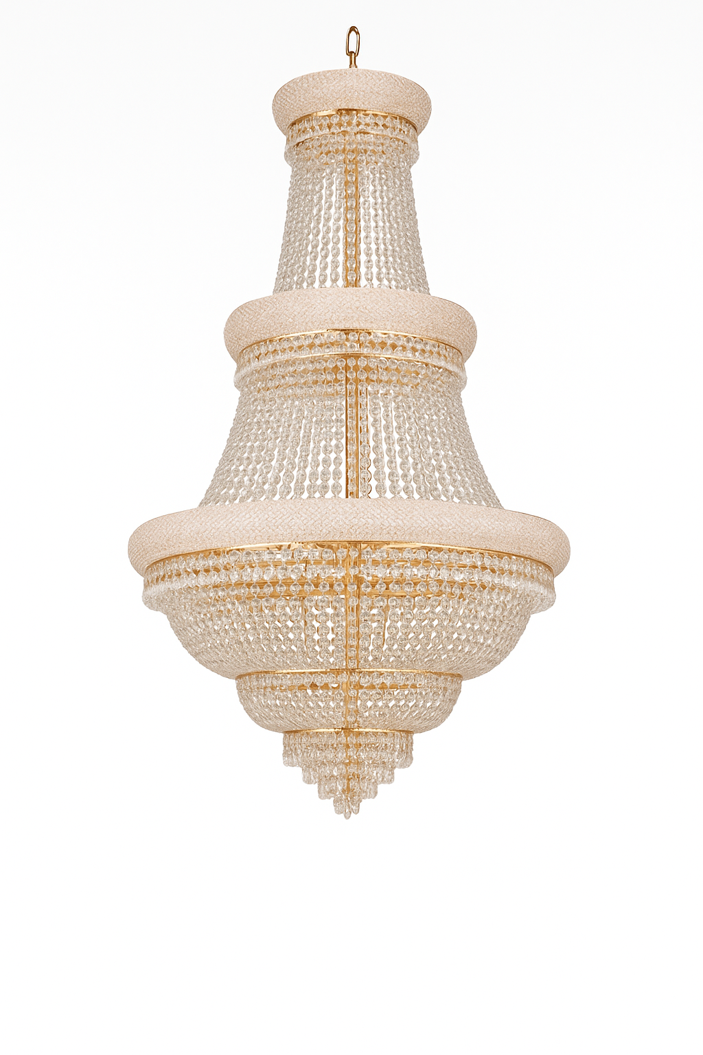 French Empire Crystal Chandelier – Timeless Grandeur, 50"H x 30"W Gold, V21-11