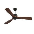52" Black Walnut Ceiling Fan with No Light & Remote - 6 Speed, Reversible, Indoor/Outdoor V22-16