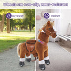 PonyCycle Model U® Brown Large Ride-On for Kids Age 7+, Mechanical Walking Pony Toy