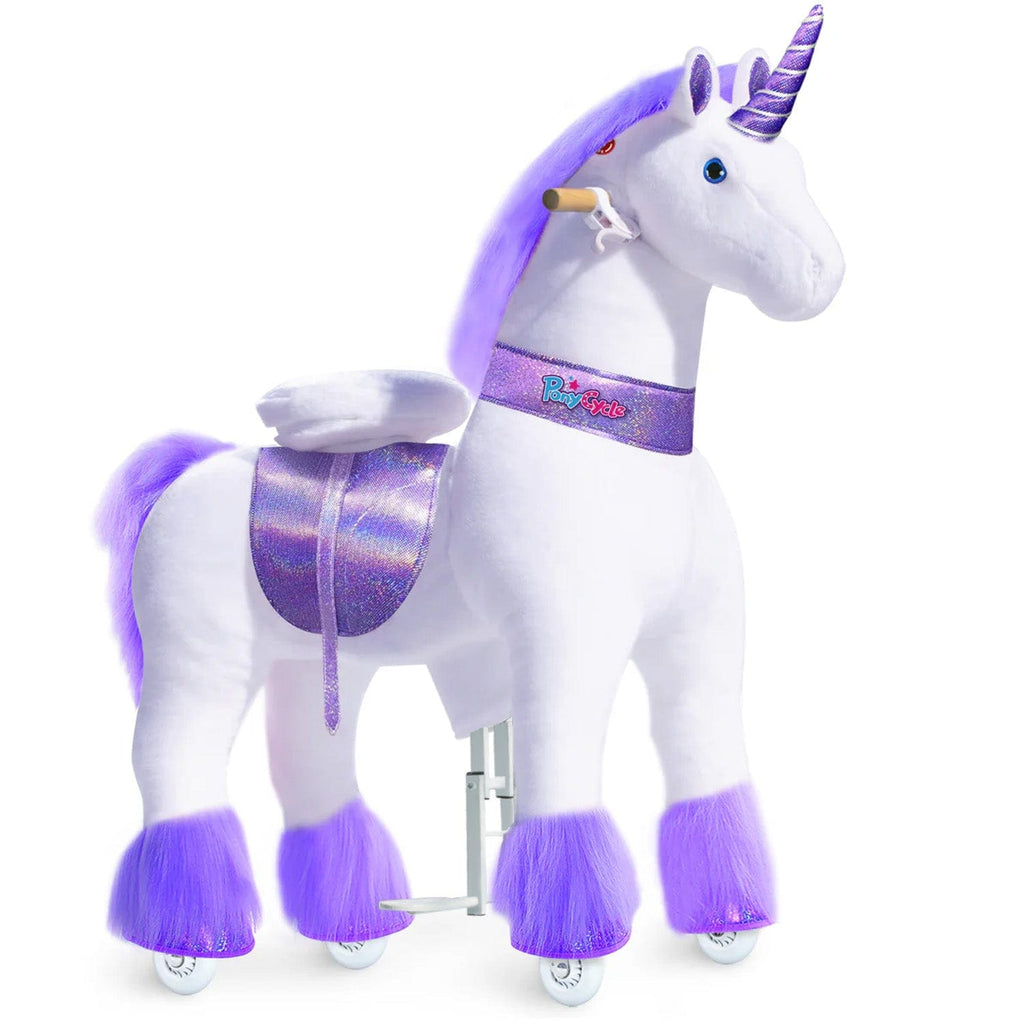 PonyCycle Model U® Purple Large Ride-On Unicorn for Kids Age 7+, Mechanical Walking Pony Toy