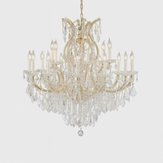 Classic Maria Theresa Ceiling Light - Perfect for Dining & Entryway 38"H x 37"W Gold, V21-08
