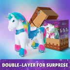 PonyCycle Model Y® Ride-On Unicorn, Rainbow - Rideable Toy for Kids Age 3-4, Mechanical Walking Unicorn Ride-On Toy