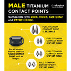 Dogtra 5/8" Full Titanium Male Contact Point Set