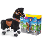 PonyCycle Model U® Black Large Ride-On for Kids Age 7+, Mechanical Walking Pony Toy