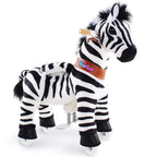 PonyCycle Model U® Zebra Ride-On for Kids Age 4-7, Mechanical Walking Pony Toy