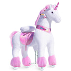 PonyCycle Model U® Pink Large Ride-On Unicorn for Kids Age 7+, Mechanical Walking Pony Toy
