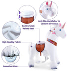 PonyCycle Model U® White Large Ride-On Unicorn for Kids Age 7+, Mechanical Walking Pony Toy