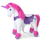 PonyCycle Model Y® Ride-On Unicorn, Pink - Rideable Toy for Kids Age 4-7, Mechanical Walking Unicorn Ride-On Toy